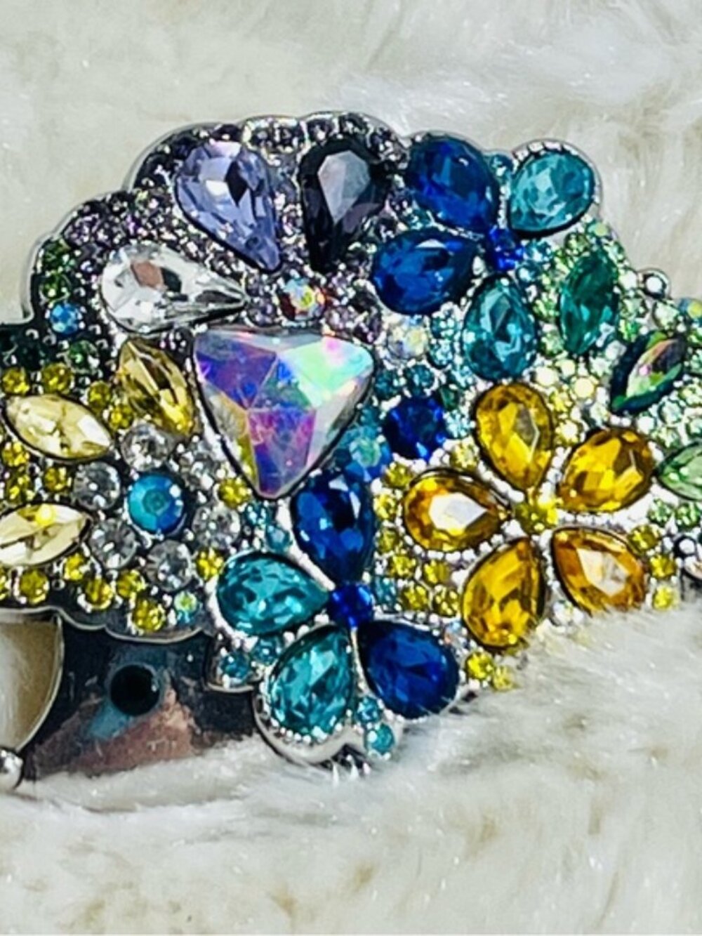 Multicolor Crystal hedgehog Brooch